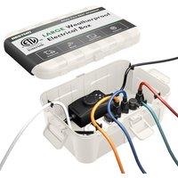 RESTMO Extra Large Outdoor Electrical Box IP54 Waterproof, White | 12.68.75.1 in, Outdoor Outlet Cover, Protect Outlet, Plug, Timer, Power Strip,