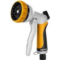 RESTMO Garden Hose Nozzle Hose Pipe Spray Gun Heavy Duty | High Pressure Hose Nozzle,Metal Sprayer with 7 Patterns and Water Flow Control,Ideal to Wat
