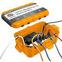 RESTMO Extra Large Outdoor Electrical Box IP54 Waterproof, Orange | 12.68.75.1 in, Outdoor Outlet Cover, Protect Outlet, Plug, Timer, Power Strip,