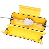 RESTMO Outdoor Electrical Box IP44 Waterproof, Weatherproof Box, Yellow | 29 11 7.5cm, Weatherproof Extension Lead Cover, Safety Seal Enclosure