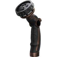 RESTMO Hose Nozzle Heavy Duty, Metal Water Hose Sprayer for Garden | 9 Spray Patterns, Leak Proof, Thumb Flow Control, On/Off Valve, Ideal for Outdoor
