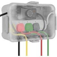 RESTMO Large Outdoor Electrical Box Waterproof with Transparent Lid, Grey | 12.68.75.1 in, Outdoor Outlet Cover, Protect Outlet, Plug, Timer, Powe