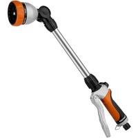 RESTMO Watering Lance for Garden Hose Hose Pipe Spray Gun | 48cm Watering Wand, 180 Adjustable Ratcheting Head 7 Spray Patterns, for Garden Sprayer