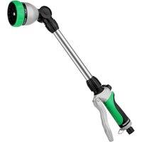 RESTMO Watering Lance for Garden Hose Hose Pipe Spray Gun | 48cm Watering Wand, 180 Adjustable Ratcheting Head 7 Spray Patterns, for Garden Sprayer