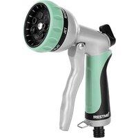 RESTMO Garden Hose Nozzle Hose Pipe Spray Gun Heavy Duty | High Pressure Hose Nozzle,Metal Sprayer with 7 Patterns and Water Flow Control,Ideal to Wat