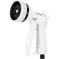 RESTMO Garden Hose Nozzle Hose Pipe Spray Gun Heavy Duty | High Pressure Hose Nozzle,Metal Sprayer with 7 Patterns and Water Flow Control,Ideal to Wat