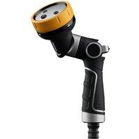 RESTMO 2-in-1 Hose Pipe Spray Gun,Heavy Duty Metal Garden Hose Sprayer | with 4 Spray Patterns, Magic Twist and Thumb Flow Control, Ideal for Watering