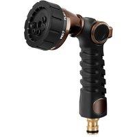RESTMO Garden Hose Pipe Spray Gun, Heavy Duty Metal Water Hose Sprayer | with 7 Watering Patterns, Thumb Flow Control, High Pressure Water Sprayer for