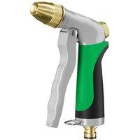 RESTMO Hose Pipe Spray Gun, 100% Metal Garden Hose Spray Gun | High Pressure Hose Nozzle with Solid Brass Head,4 Adjustable Spray Patterns,for Car Was
