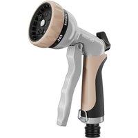 RESTMO Garden Hose Nozzle Hose Pipe Spray Gun Heavy Duty | High Pressure Hose Nozzle,Metal Sprayer with 7 Patterns and Water Flow Control,Ideal to Wat