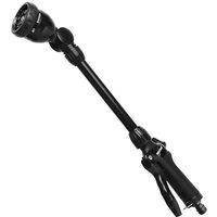 RESTMO Watering Lance for Garden Hose Hose Pipe Spray Gun | 48cm Watering Wand, 180 Adjustable Ratcheting Head 7 Spray Patterns, for Garden Sprayer