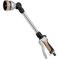 RESTMO Watering Lance for Garden Hose Hose Pipe Spray Gun | 48cm Watering Wand, 180 Adjustable Ratcheting Head 7 Spray Patterns, for Garden Sprayer