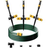 RESTMO Sprinklers for Lawns, Multi-Adjustable Lawn Sprinkler Set | Flexible Garden Sprinkler System with 10m(30ft) Garden Hose, Ideal for Plant and Fl