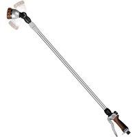 RESTMO Watering Wand Watering Lance for Garden Hose | 91152 cm Telescopic Metal Garden Hose Wands,180Adjustable Ratcheting Head,7 Spray Patterns