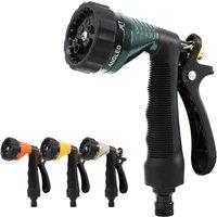 RESTMO Hose Pipe Spray Gun, Heavy Duty Metal Garden Hose Spray Gun | Hose Nozzle With Integrated Trigger Lock, 6 Spray Patterns, Rear Flow Control,for