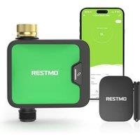 RESTMO Smart WiFi Hose Timer for Garden | Sprinkler Timer with APP Control & Brass Inlet, Rain Delay/Manual/Automatic , Quantity or Timed Irrigation f