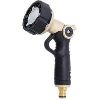 RESTMO Heavy Duty Hose Pipe Spray Gun with 3 Way Mist | Detachable Garden Hose Gun,Metal Sprayer with 6 Patterns and Thumb Flow Control,Ideal to Water