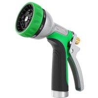 RESTMO Heavy Duty Metal Garden Hose Nozzle, Water Hose Nozzle with 7 Adjustable Spray Patterns, High Pressure Hose Sprayer with with Flow Control, for