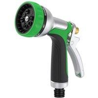 RESTMO Hose Pipe Spray Gun, Heavy Duty Metal Garden Hose Spray Gun | High Pressure Hose Nozzle, Metal Sprayer with 7 Patterns and Flow Control, Ideal