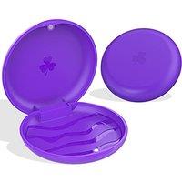 ARGOMAX Aligner and Retainer Case - 2 Piece Mouth Guards Travel Cases, Braces Box, Orthodontic Box - Purple.
