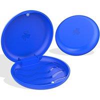 ARGOMAX Aligner and Retainer Case  2 Piece Mouth Guards Travel Cases, Braces Box, Orthodontic Box  Dark Blue.