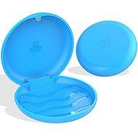 ARGOMAX Aligner and Retainer Case - 2 Piece Mouth Guards Travel Cases, Braces Box, Orthodontic Box - Blue. Sky Blue