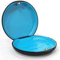 Dento Rail Box for Bite Splint, Grinding Splint  1 Piece KFO Box (Black) Black Case + Dark Blue Silicone