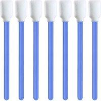 Pack of 200 Cleaning Swabs, Foam Cleaning Swabs, Cleaning Sponge, Cotton Buds (Light Blue), for Inkjet Print Head Cleaner, Camera, Lens Cleaning, Opti