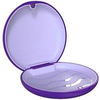 ARGOMAX Retainer and Aligner Case, Braces Box, 1 Piece Orthodontic Box (Purple Case + Mauve Silicone). Purple Case + Purple Silicone