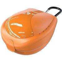 ARGOMAX Sports Mouth Guards Case, 1 Piece Sports Braces Case with Carabiner, Football Mouthguard Case, Orange.