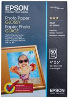 Epson Photo Paper Glossy, 4 x 6 Inches, 50 Sheets (S041809)