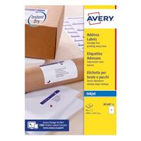 Avery Smudge Free, Printable, Address Labels, Quickdry, 199.6 x 143.5 mm, White, 2 A5 Stickers per Sheet, 50 Blank Labels per Pack (J8168-25)