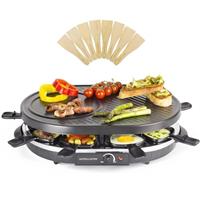 Andrew James 8 Person Raclette Grill with 8 Pans and Spatulas