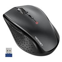 TECKNET 2.4G Wireless Mouse for Laptop, 4800 DPI Optical Computer Mice with 6 Adjustable Levels, 30 Months Long Battery Life Cordless USB Silent Mouse for Notebook, PC, Office Home Work (Blue)