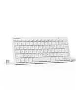 TECKNET 2.4G Wireless Keyboard, Small Keyboards with Media Hotkeys, Ultra Slim Compact Wireless Keyboard, 12-Month Battery Life, Compatible with PC, Desktop, Laptop, Smart TV - Silver