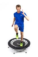Voted Best Pro Rebounder Trampoline at Home, Gym & Physio Clinics | Robust & Very Low Impact | | 40 Mini Exercise Trampoline for Adults Includes Handle Bar, DVDs Online Workouts & Resistance Bands