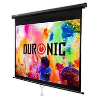 Duronic Projector Screen MPS, Pull-Down Projector Screen, Matt White +1 Gain, HD High Definition, Home Cinema School Office