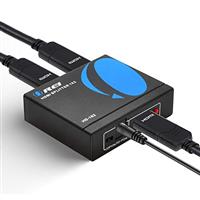 OREI 4K HDMI Splitter 1x2 Duplicate/Mirror Display, Full HD 1080P, 4K@30Hz, USB Powered