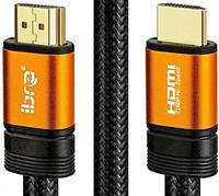 4K HDMI Cable 7M HDMI Lead - Ultra High-Speed 18Gbps HDMI 2.0b Cord 4K@60Hz Support Fire TV, Ethernet, Audio Return, Video UHD 2160p, HD 1080p, 3D, Xbox PlayStation PS3 PS4 PC - IBRA ORANGE
