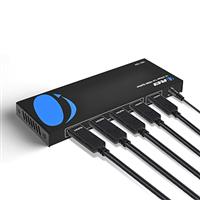 OREI 4K 1x4 HDMI Splitter 1 Port to 4 HDMI Display Duplicate/Mirror - Powered Splitter Ver 1.4 Certified for Full HD 1080P High Resolution & 3D Support (One Input To Four Outputs) - HD-104 Black