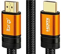 4K HDMI Cable 7M HDMI Lead - Ultra High-Speed 18Gbps HDMI 2.0b Cord 4K@60Hz Support Fire TV, Ethernet, Audio Return, Video UHD 2160p, HD 1080p, 3D, Xbox PlayStation PS3 PS4 PC - IBRA ORANGE