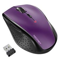 TECKNET 2.4G Wireless Mouse for Laptop, 4800 DPI Optical Computer Mice with 6 Adjustable Levels, 30 Months Long Battery Life Cordless USB Silent Mouse for Notebook, PC, Office Home Work (Blue)