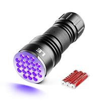 Lepro UV Light, 21 LED 395nm UV Torch, Black Light Detector for Pets Urine, Stain, Bed Bugs on Carpet or Floor, Fake Banknote and More, 3 AAA Batteries Included