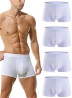 Hoerev Pack of 4 Mens Super Soft And Comfortable Fiber Trunks Underwear