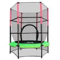 GALACTICA NEW Mini Trampoline | 4.5FT 55" with Safety Net Enclosure | Indoor Outdoor Childrens Activity Junior Trampoline