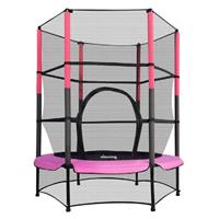 GALACTICA NEW Mini Trampoline | 4.5FT 55" with Safety Net Enclosure | Indoor Outdoor Childrens Activity Junior Trampoline