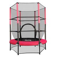 GALACTICA NEW Mini Trampoline | 4.5FT 55" with Safety Net Enclosure | Indoor Outdoor Childrens Activity Junior Trampoline