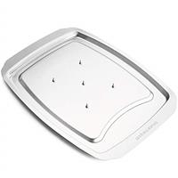 Andrew James Stainless Steel Meat Carving Tray with Spikes & Fork Set Non-Slip Grip, Heavy-Duty Carving Board for Meat, Poultry & BBQ Includes Safety Guards & Lipped Rim