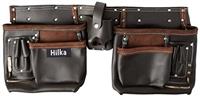Hilka 77705002 Heavy Duty Oil Tanned Leather Double Tool Belt,Brown
