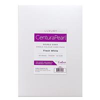 Crafter's Companion Luxury Centura Pearl Fresh Card, White, A4, Pack of 40
